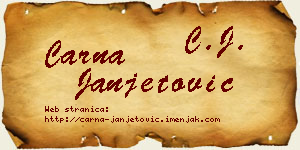 Čarna Janjetović vizit kartica